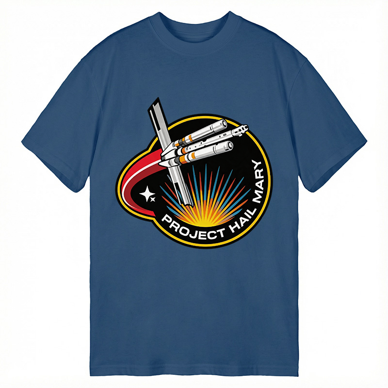 Modecanvas Space Rescue Mission Geek Retro Ringer DTG Printing Classic T-Shirt-modecanvas