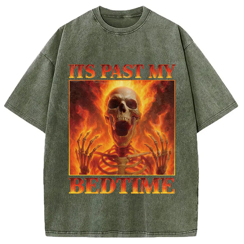 Modecanvas Its Past My Bedtime DTG Printing Washed T-Shirt