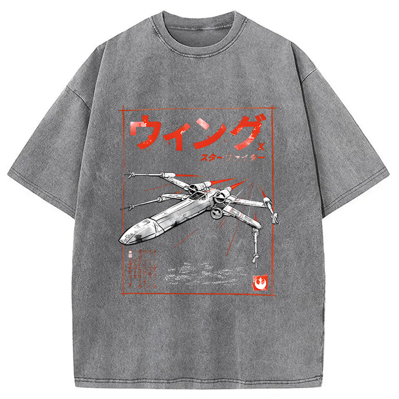 Modecanvas X-wing Fighter Japanese Washed T-Shirt