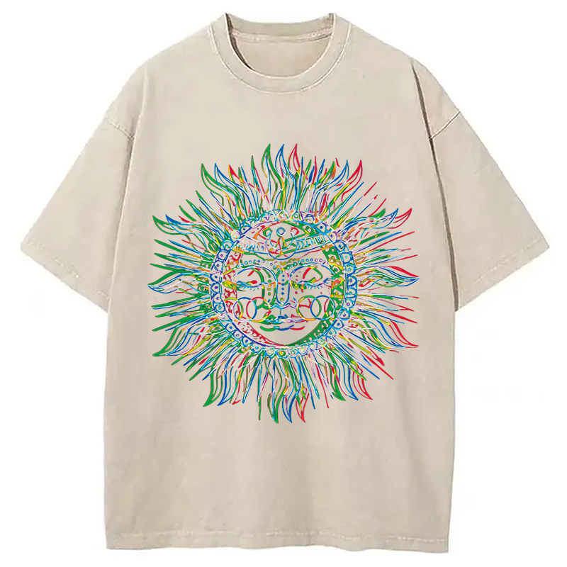 Modecanvas Line Of Sun Washed T-Shirt