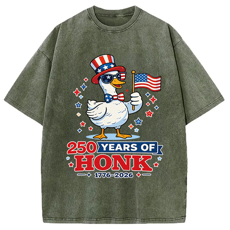 Modecanvas 250 Years of Honk DTG Printing Washed T-Shirt