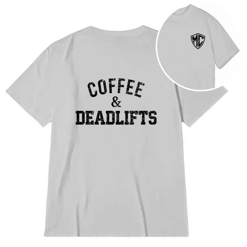 Modecanvas Coffee and Deadlifts DTG Printing Back Classic T-Shirt