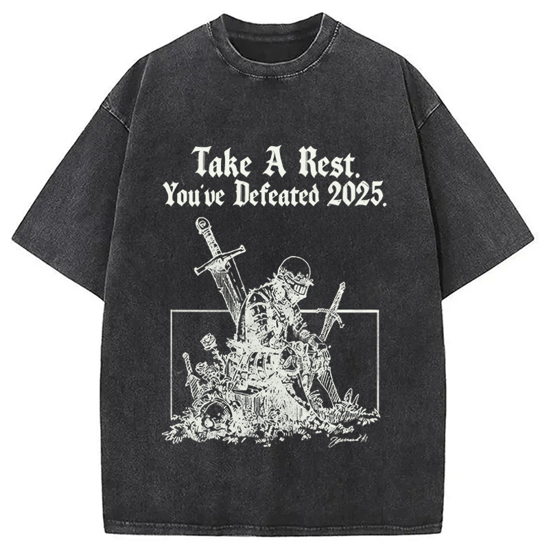 Modecanvas Take A Rest DTG Printing Washed T-Shirt