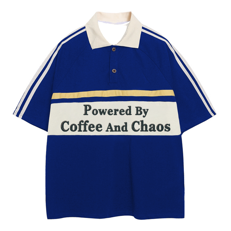 Modecanvas Energy Source Polo Embroidered T-Shirt