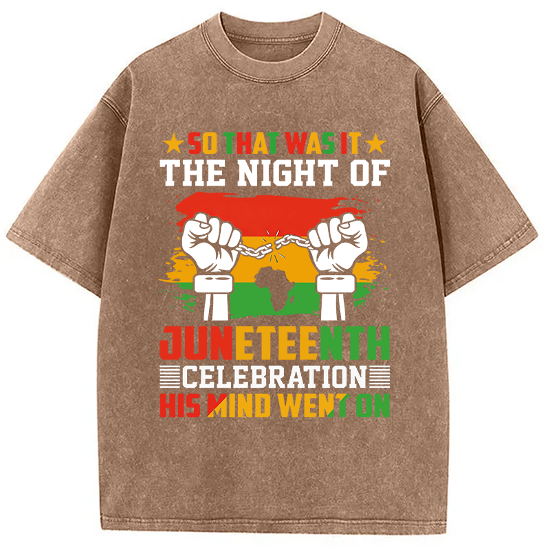 Modecanvas Juneteenth Funny Quote Retro DTG Printing Washed T-Shirt