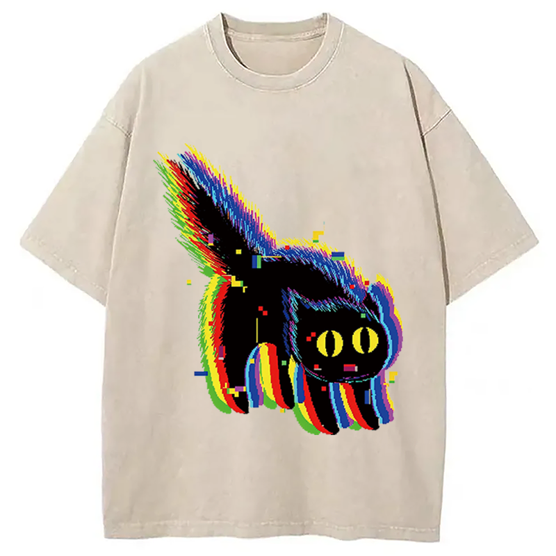 Modecanvas Technicat Glitch Washed T-Shirt-modecanvas