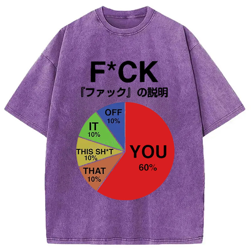 Modecanvas Proportion Of Main Word Combination Washed T-Shirt