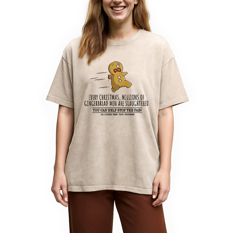 Modecanvas Gingerbread Man Disaster Washed T-Shirt