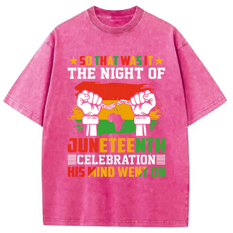 Modecanvas Juneteenth Funny Quote Retro DTG Printing Washed T-Shirt