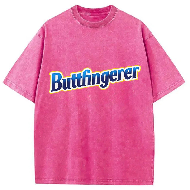 Modecanvas Buttfingerer Meme Funny Washed T-Shirt