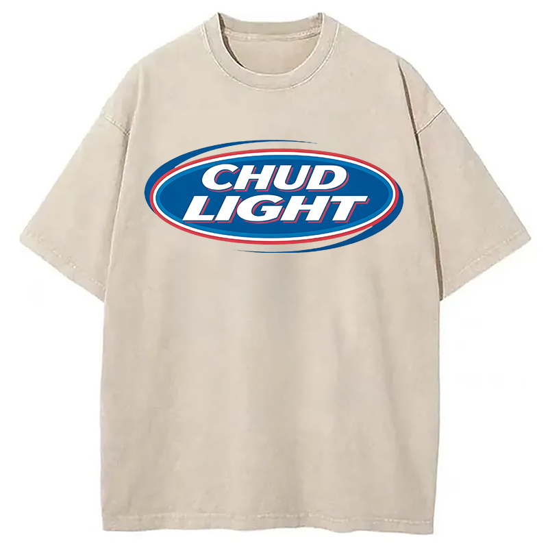 Modecanvas Chud Light DTG Printing Washed T-Shirt