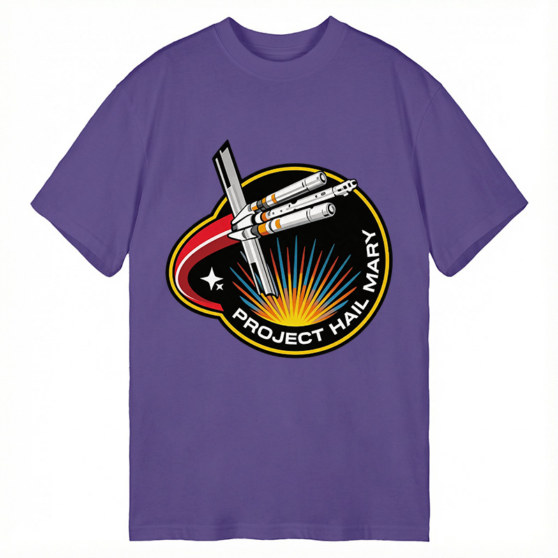 Modecanvas Space Rescue Mission Geek Retro Ringer DTG Printing Classic T-Shirt-modecanvas