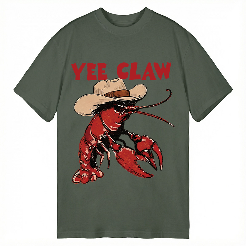 Modecanvas Lobster Cowboy DTG Printing Classic T-Shirt-modecanvas