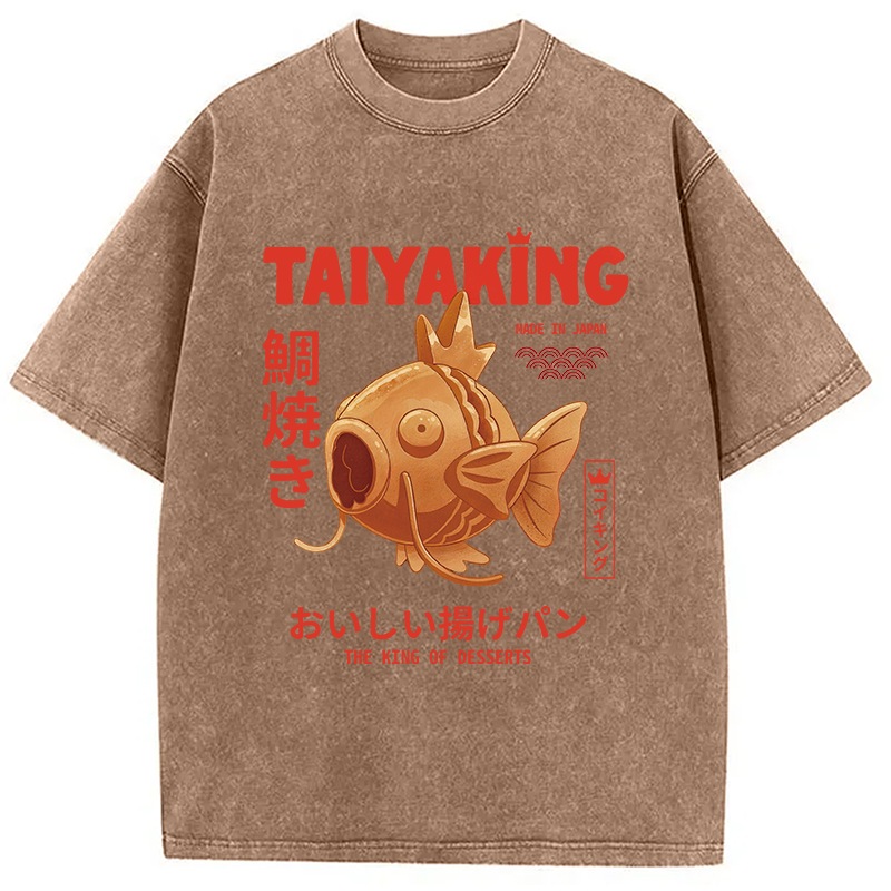 Modecanvas Thick Fish Roll DTG Printing Washed T-Shirt