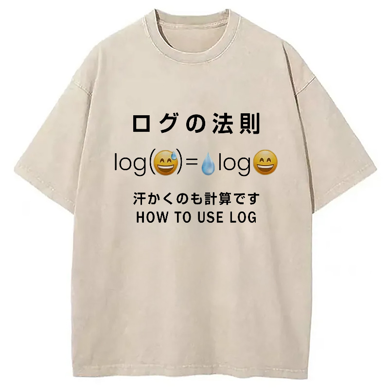 Modecanvas Funny How To Use Log Washed T-Shirt