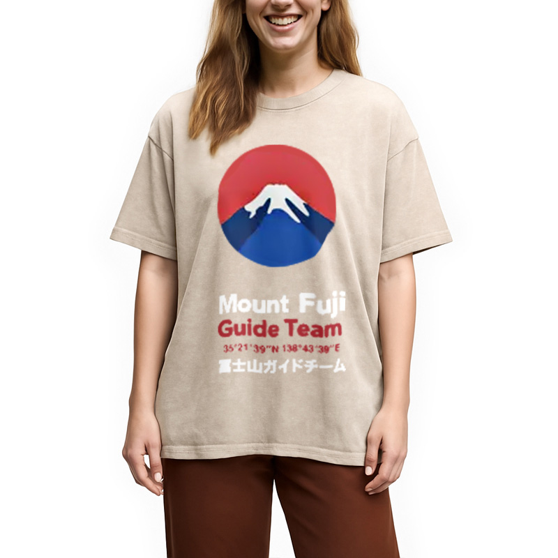 Modecanvas Japanese Mount Fuji Snow Washed T-Shirt