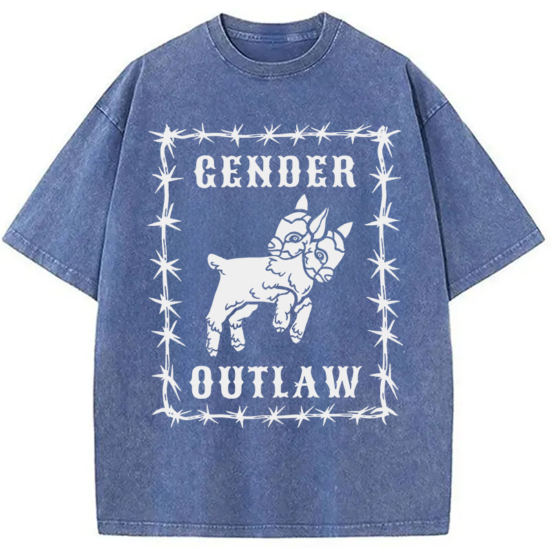 Modecanvas Gender Outlaw DTG Printing Washed T-Shirt