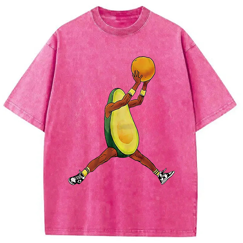 Modecanvas Avocado Basketball Washed T-Shirt