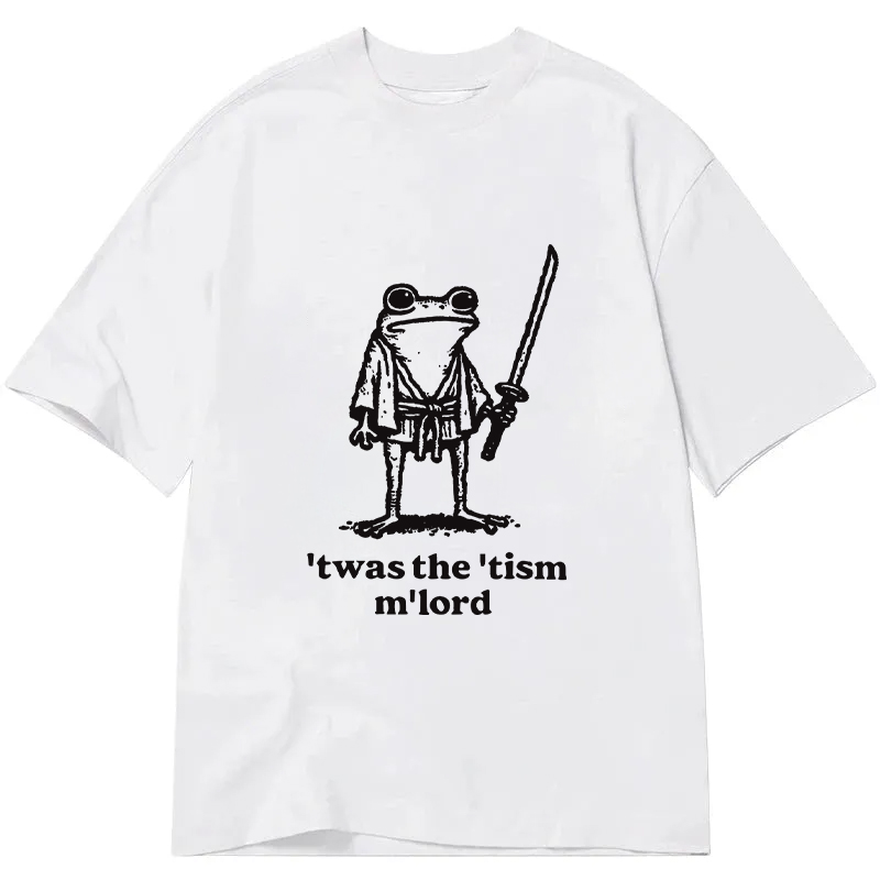 Modecanvas Focused Samurai Frog DTG Printing Classic T-Shirt-modecanvas