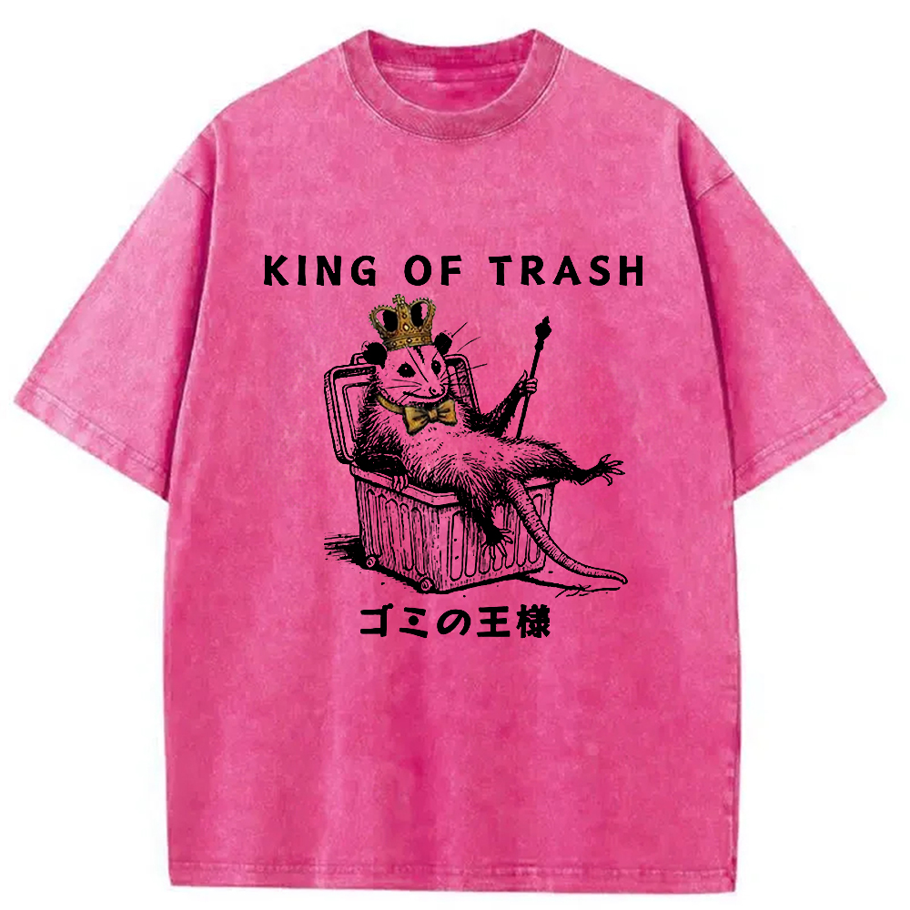 Modecanvas King Of Trash Washed T-Shirt-modecanvas