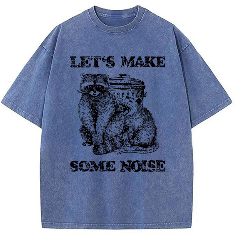 Modecanvas Noisy Raccoons And Possums Washed T-Shirt