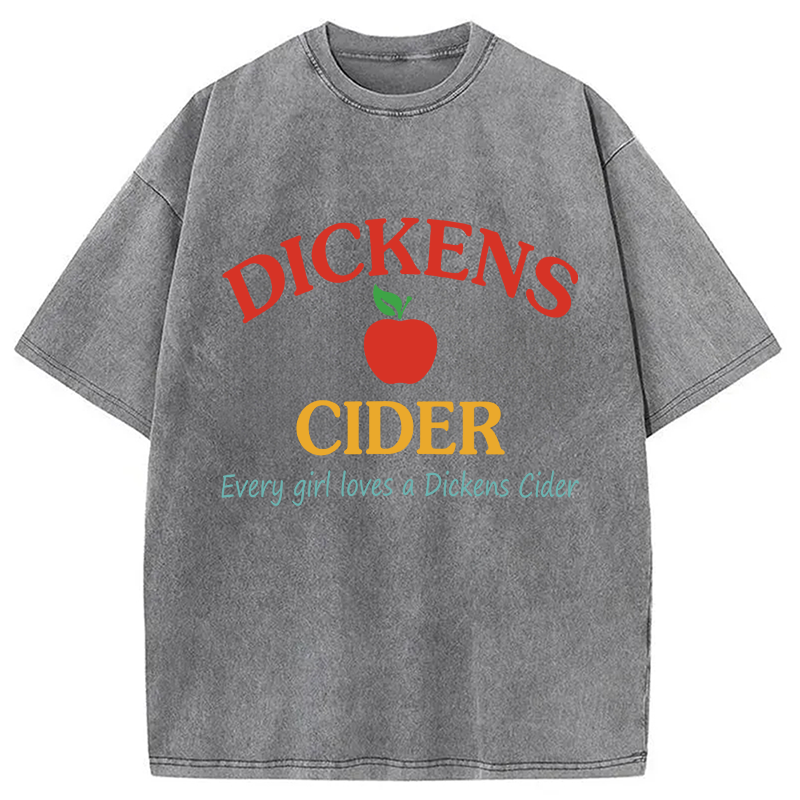 Modecanvas Dickens Cider DTG Printing Washed T-Shirt