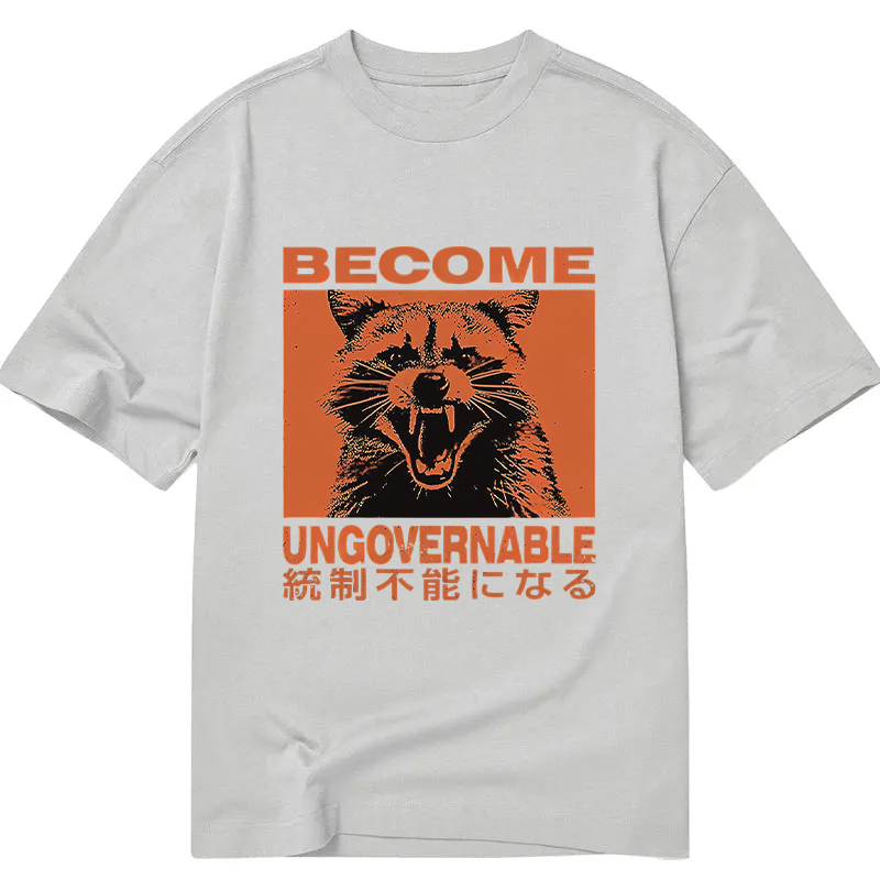 Modecanvas Ungovernable Raccoon DTG Printing Classic T-Shirt-modecanvas