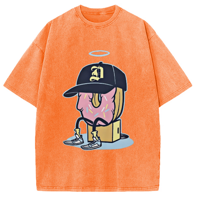 Modecanvas Dilla Donuts Hip Hop Washed T-Shirt