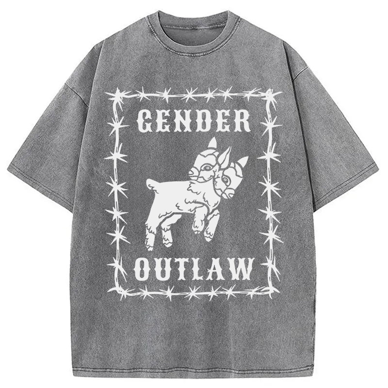 Modecanvas Gender Outlaw DTG Printing Washed T-Shirt