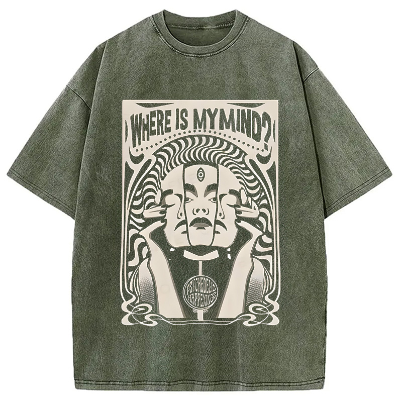 Modecanvas Where Is My Brain Washed T-Shirt-modecanvas