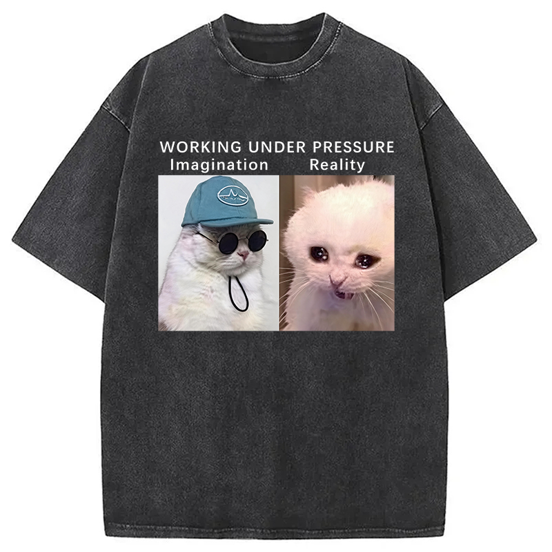 Modecanvas Working Under Pressure DTG Printing Washed T-Shirt