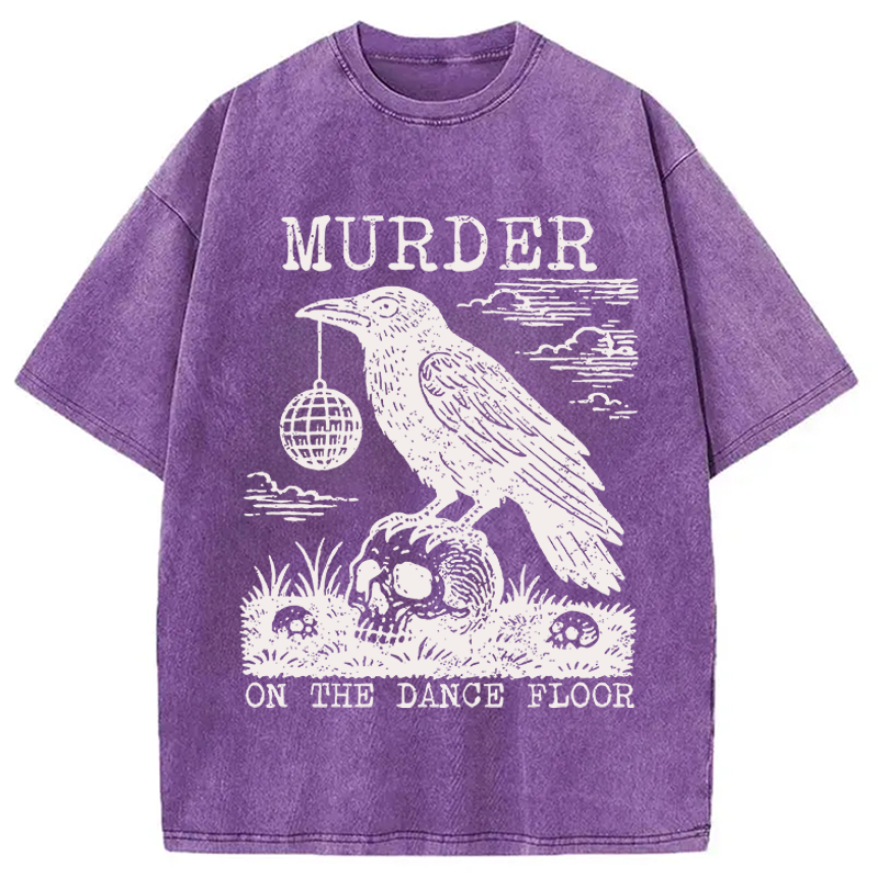 Modecanvas Murder on the Dance Floor DTG Printing Washed T-Shirt