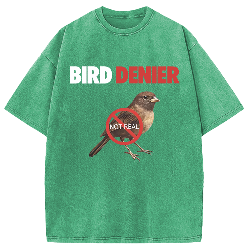 Modecanvas Bird Denier DTG Printing Washed T-Shirt
