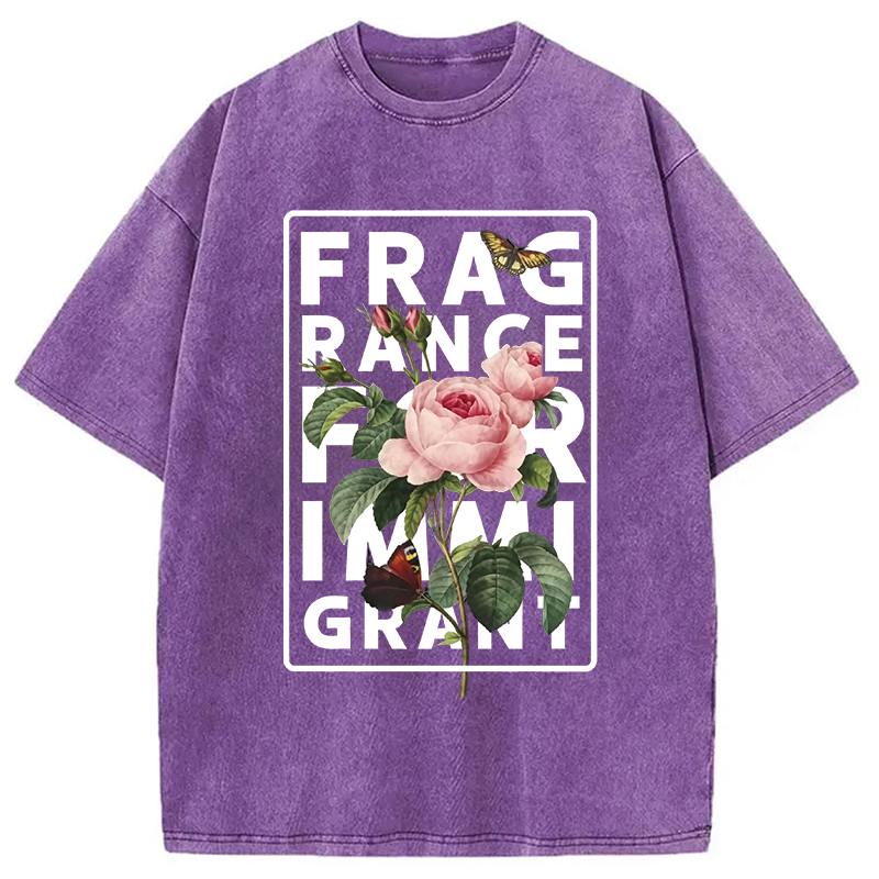 Modecanvas Fragrance For Immigrant DTG Printing Washed T-Shirt