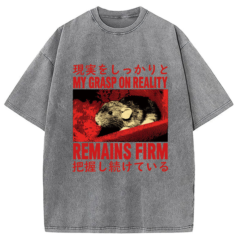 Modecanvas Grasp on Reality Rat Washed T-Shirt