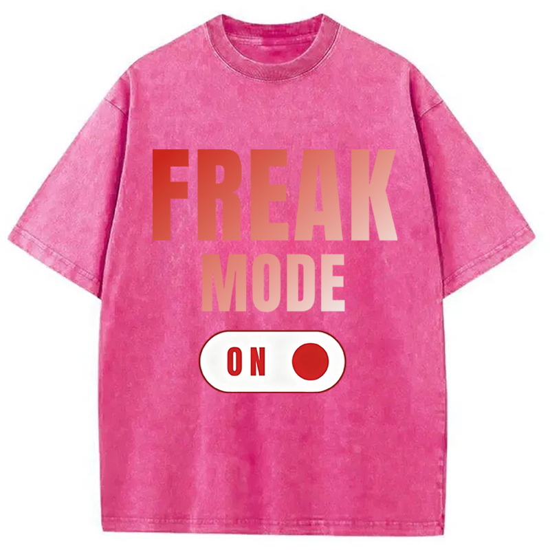 Modecanvas Freak Mode On DTG Printing Washed T-Shirt