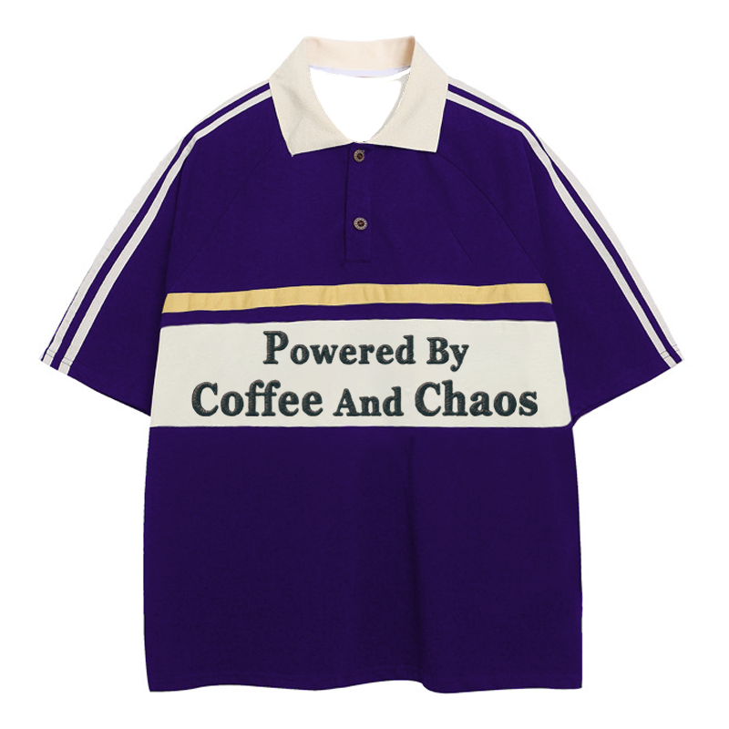 Modecanvas Energy Source Polo Embroidered T-Shirt