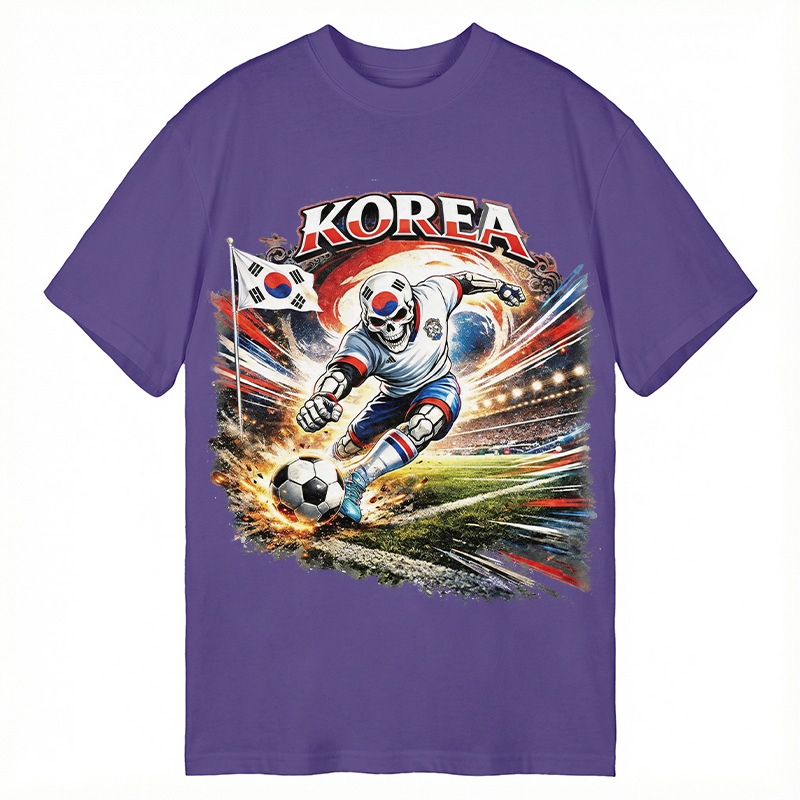 Modecanvas Korea Soccer Vintage DTG Printing Classic T-Shirt-modecanvas