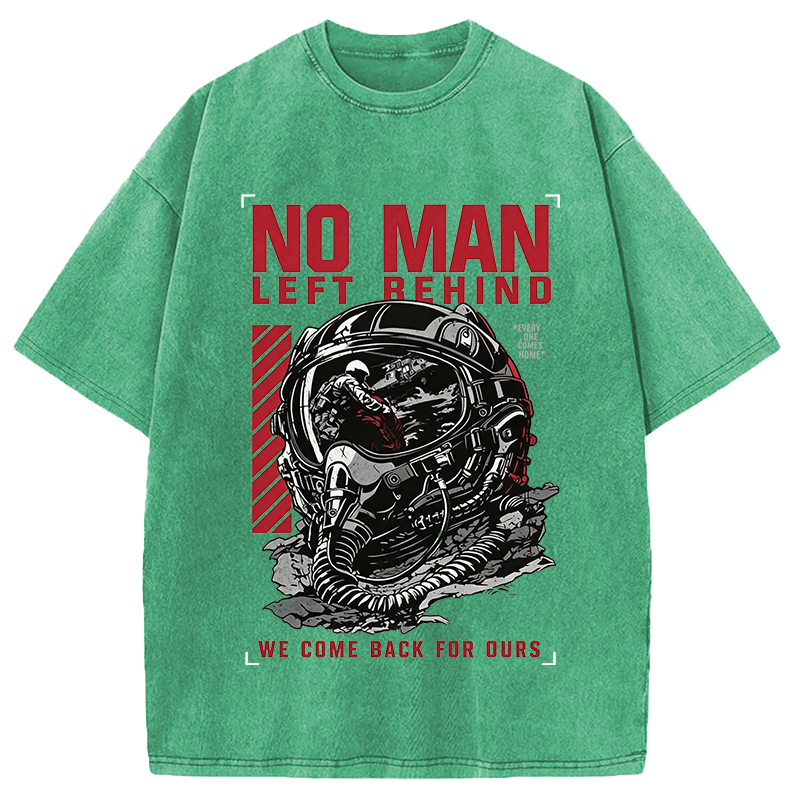Modecanvas No Man Left Behind DTG Printing Washed T-Shirt