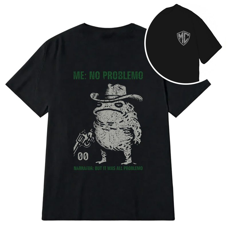 Modecanvas No Problemo Frog DTG Printing Back Classic T-Shirt