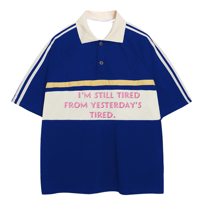 Modecanvas Still Tired Polo Embroidered T-Shirt