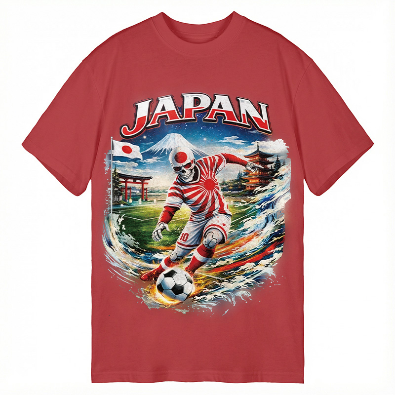 Modecanvas Vintage Japanese Football DTG Printing Classic T-Shirt-modecanvas