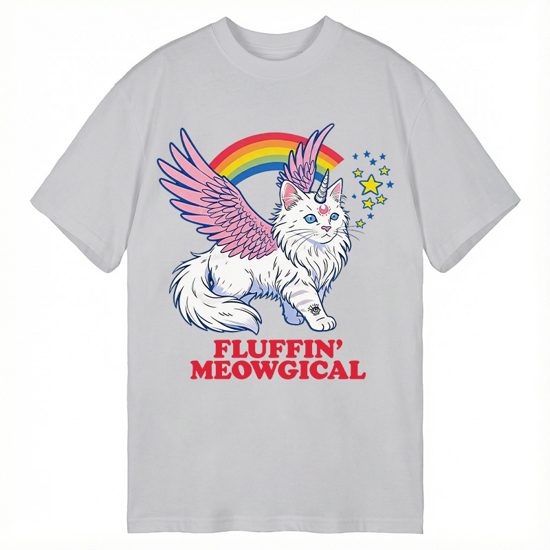 Modecanvas Fluffin Meowgical DTG Printing Classic T-Shirt-modecanvas