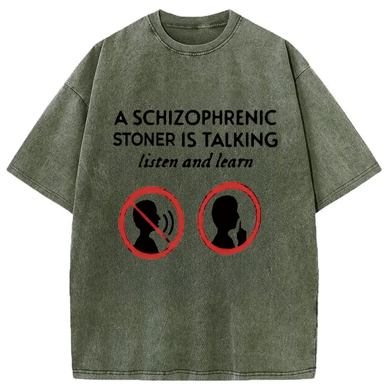 Modecanvas Listen and Learn DTG Printing Washed T-Shirt