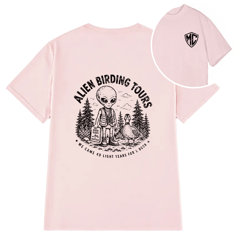 Modecanvas Retro Birder Badge DTG Printing Back Classic T-Shirt