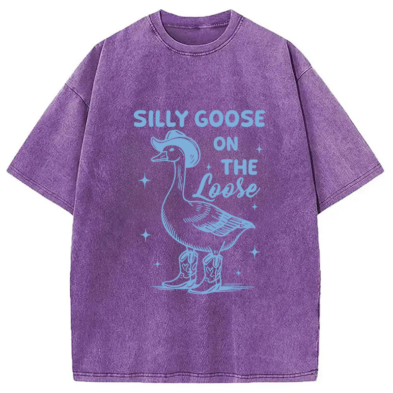 Modecanvas Silly Goose On The Loose Washed T-Shirt