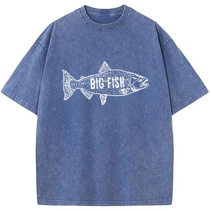Modecanvas Big Fish DTG Printing Washed T-Shirt