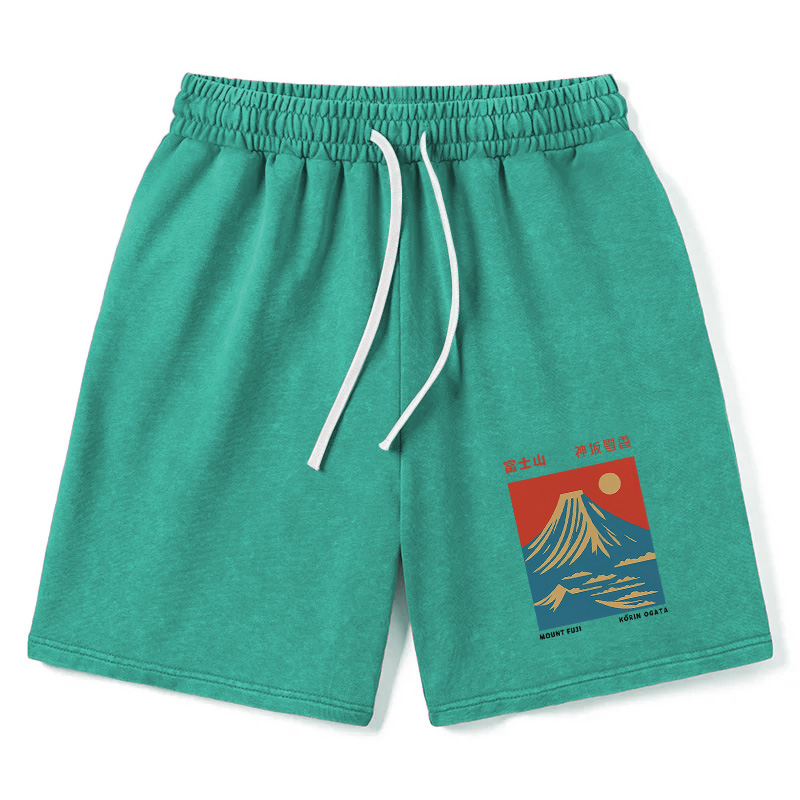 Modecanvas Mount Fuji Vintage Washed Short