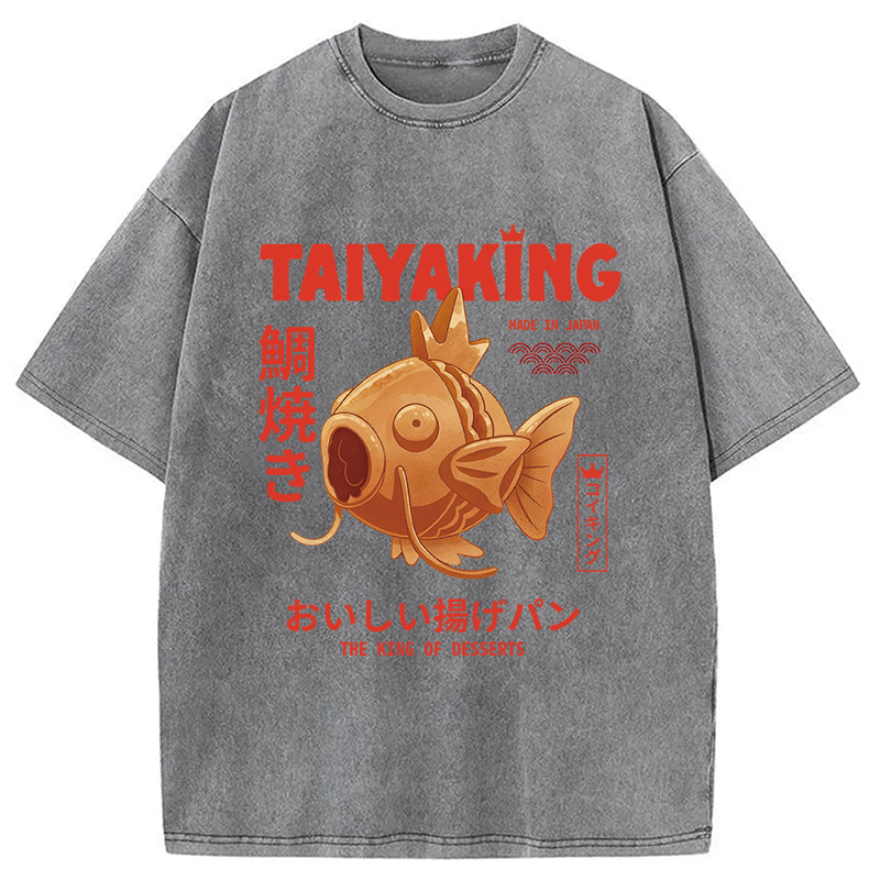 Modecanvas Thick Fish Roll DTG Printing Washed T-Shirt