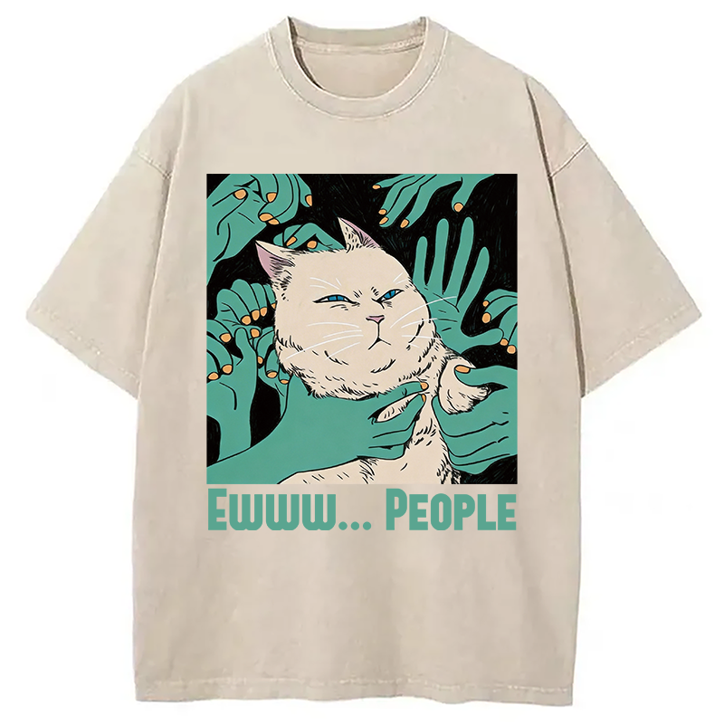 Modecanvas Ewww... People DTG Printing Washed T-Shirt